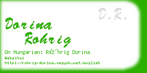 dorina rohrig business card